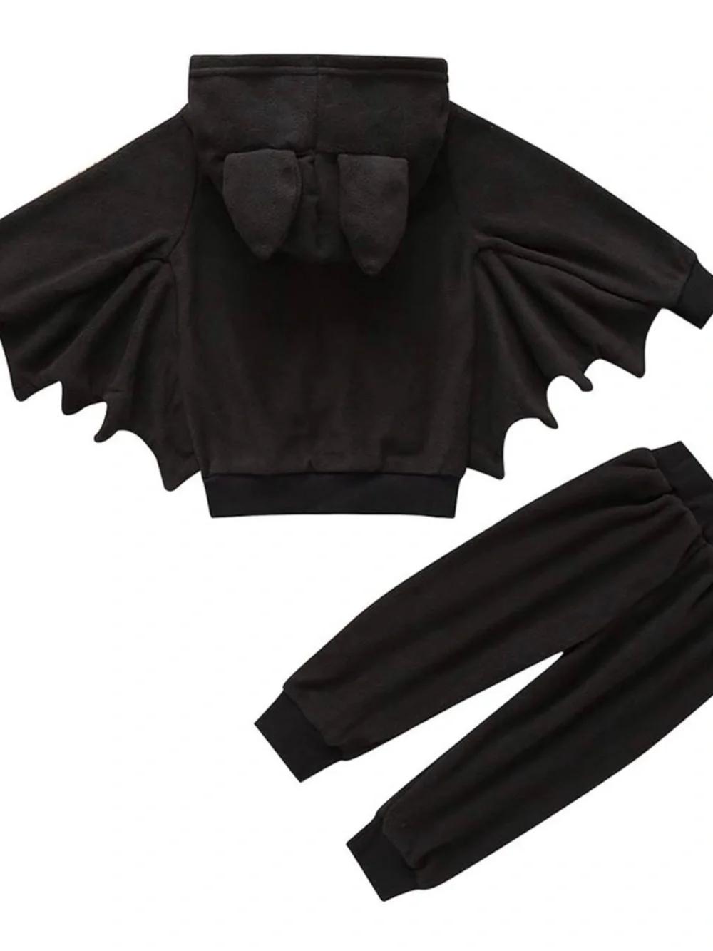 Baby boy/girl black Bat Hoodie & Pants Set - Cute Ear Hood 18-24m